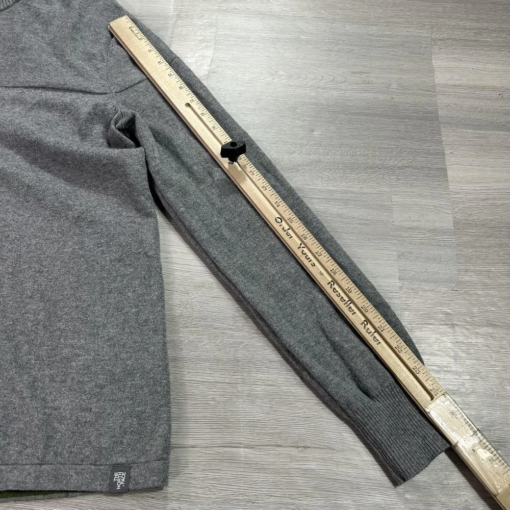 The North Face Sweater‎ Mens Medium Gray 1/4 Zip Mock Neck Knit Pullover